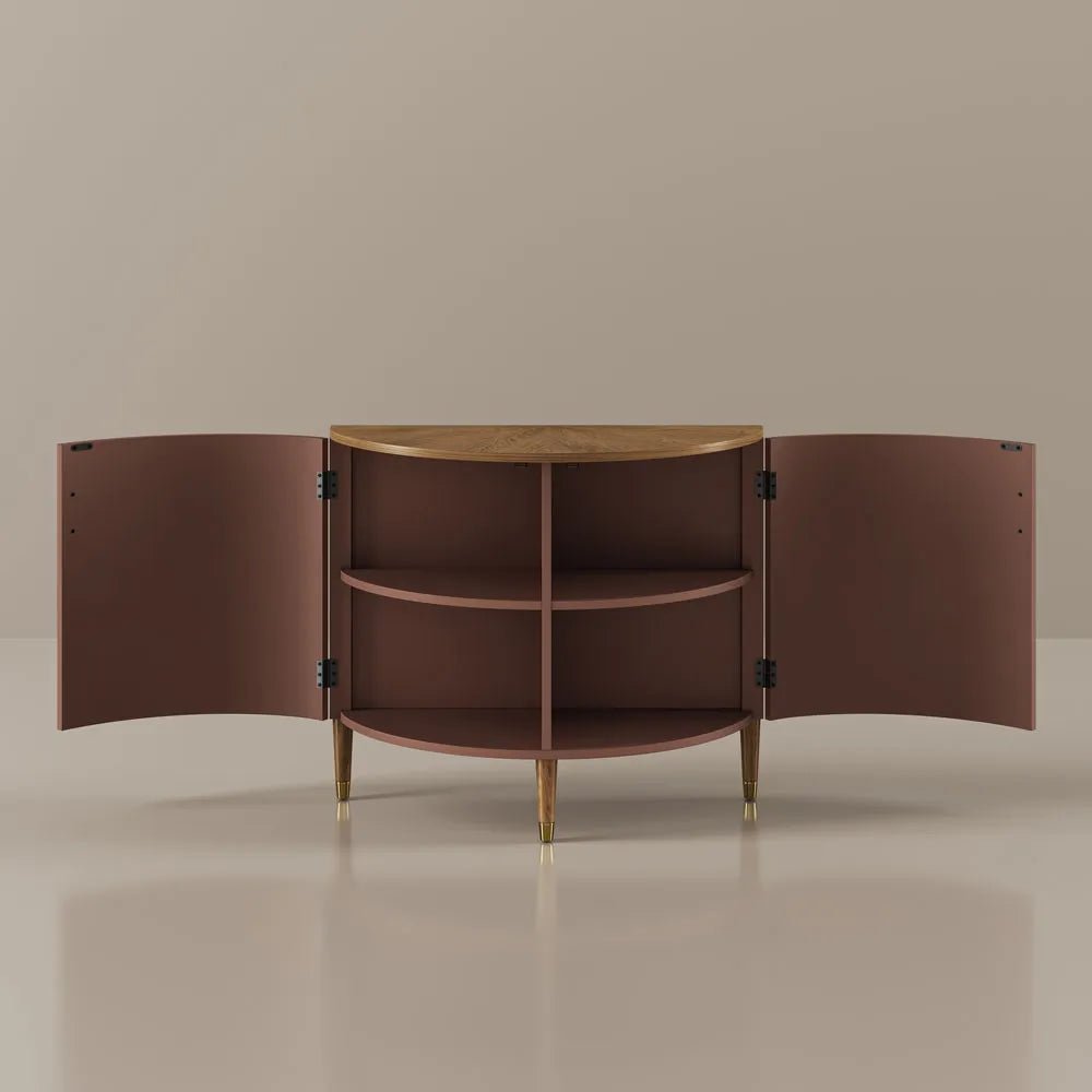 Silva 100 cm Mid - Century Fluted Storage Cabinet - Exclusivia