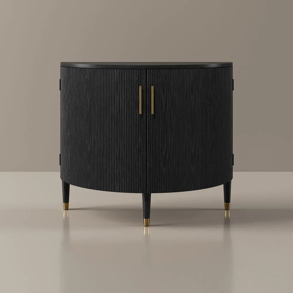 Silva 100 cm Mid - Century Fluted Storage Cabinet - Exclusivia