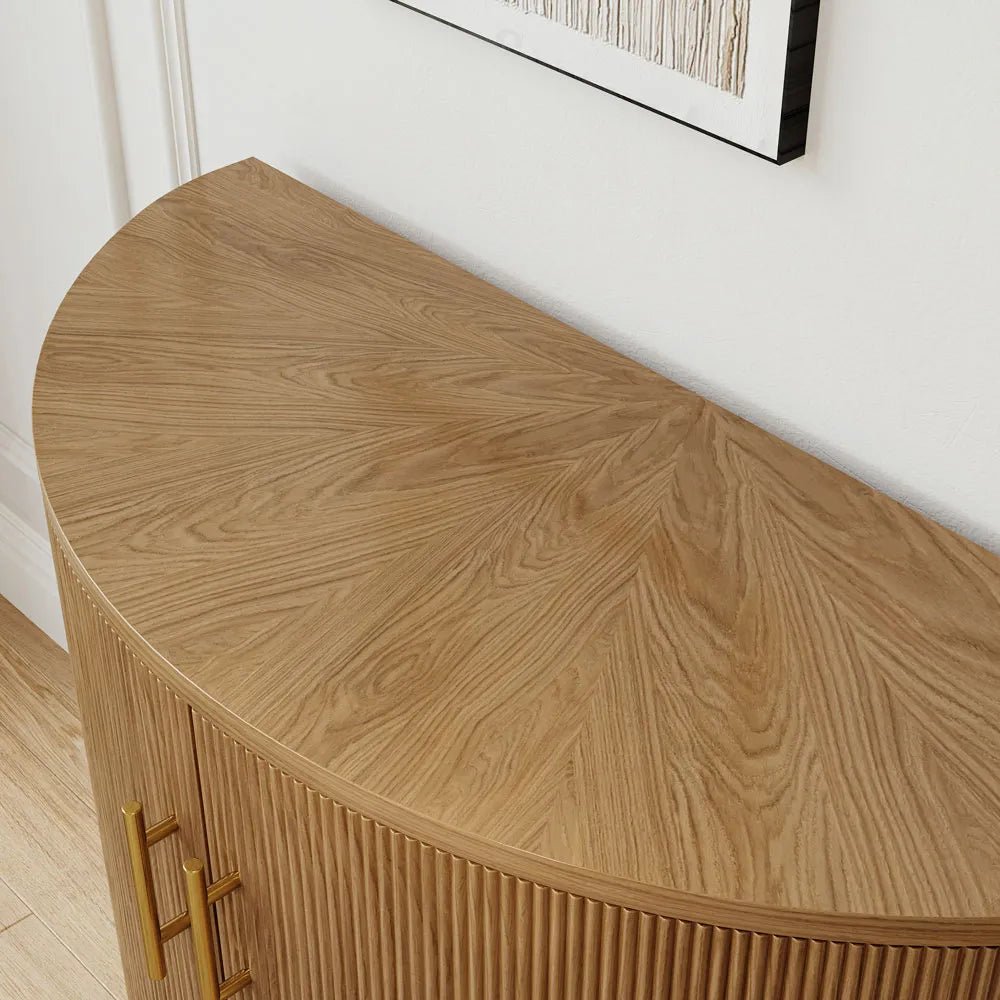 Silva 100 cm Mid - Century Fluted Storage Cabinet - Exclusivia