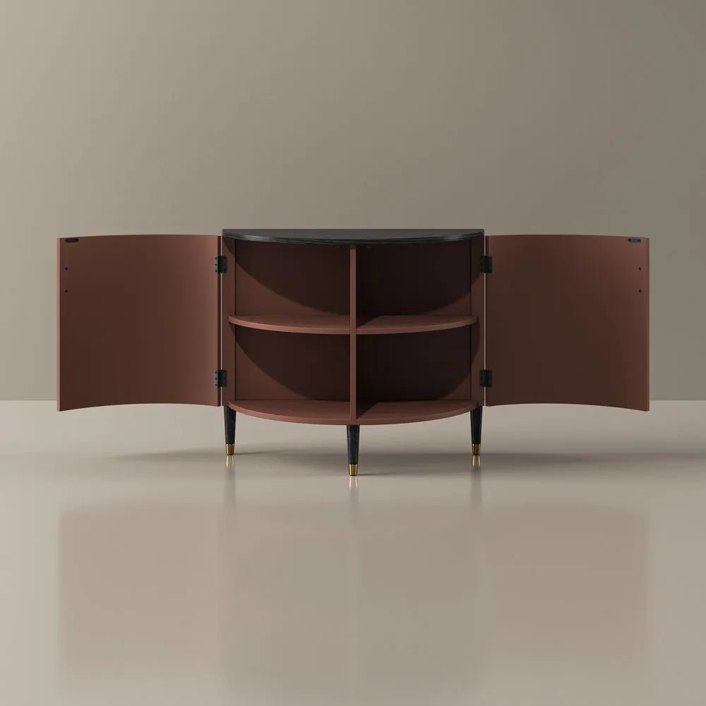 Silva 100 cm Mid - Century Fluted Storage Cabinet - Exclusivia