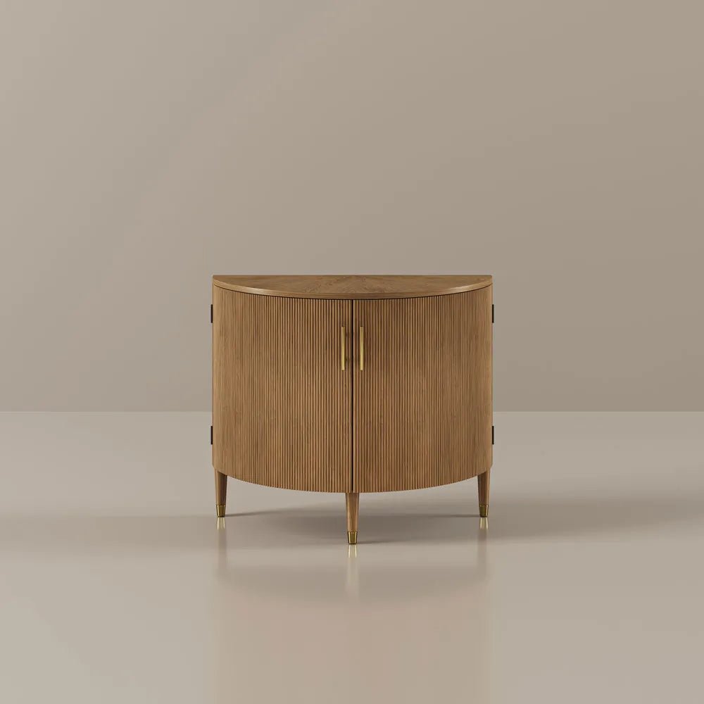 Silva 100 cm Mid - Century Fluted Storage Cabinet - Exclusivia
