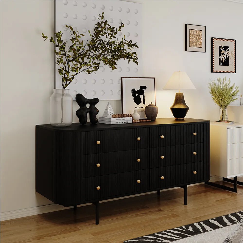 Silva 150 cm Modern 6 - Drawer Dresser - Exclusivia