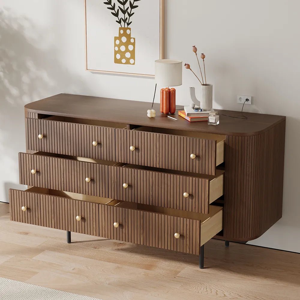 Silva 150 cm Modern 6 - Drawer Dresser - Exclusivia