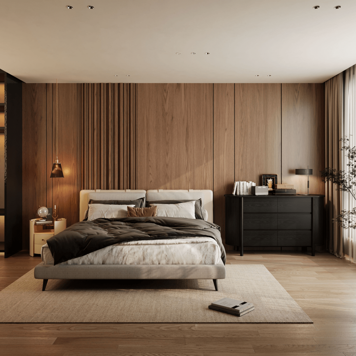 Silva 155 cm Mid - Century 6 - Drawer Dresser - Exclusivia