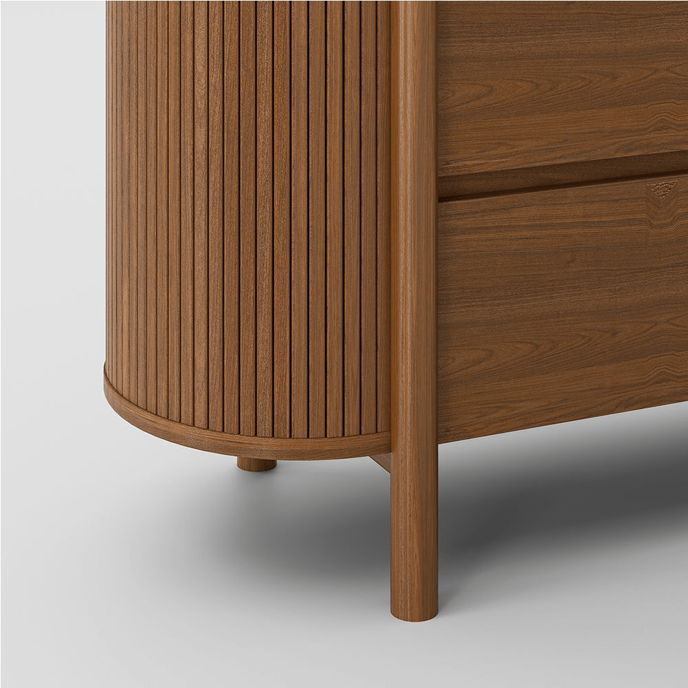 Silva 155 cm Mid - Century 6 - Drawer Dresser - Exclusivia