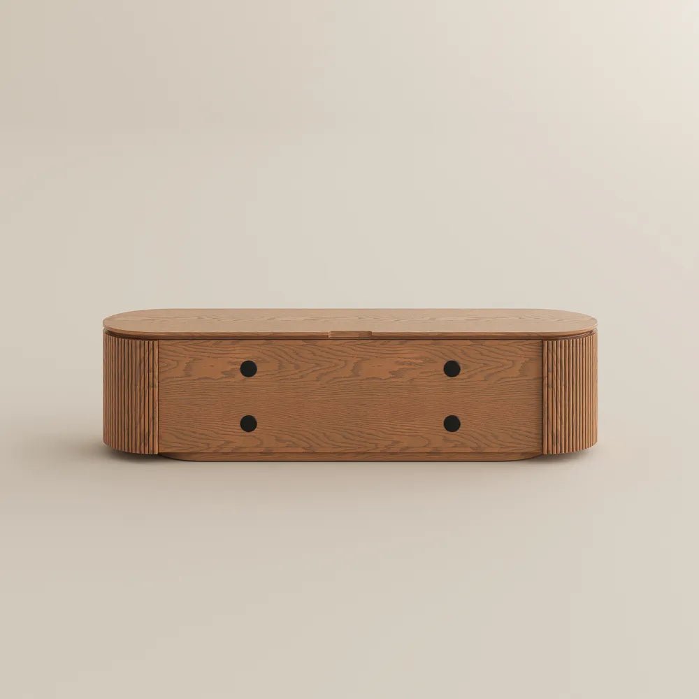 Silva 180 cm Fluted Media Console - Exclusivia