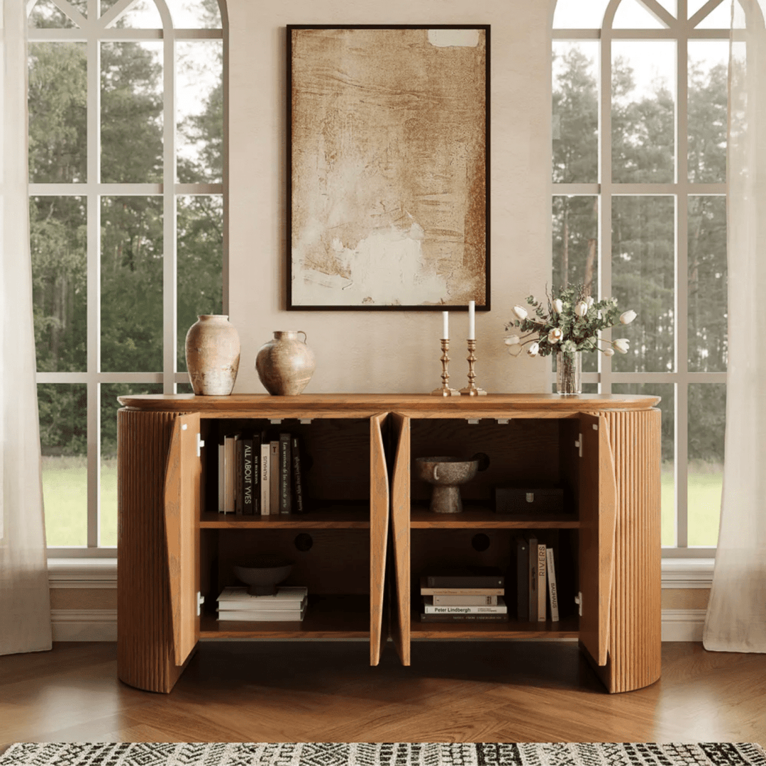 Silva Fluted Cabinet 160 cm - Exclusivia
