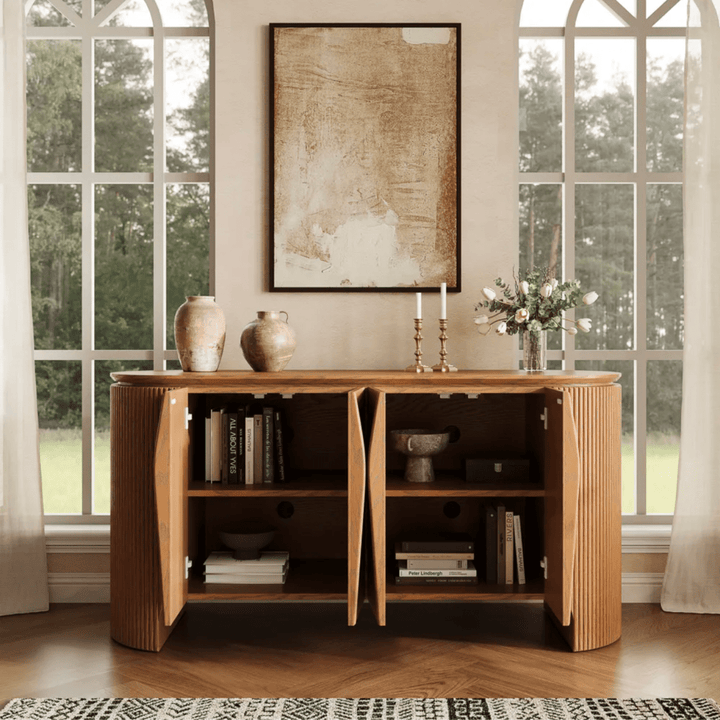Silva Fluted Cabinet 160 cm - Exclusivia