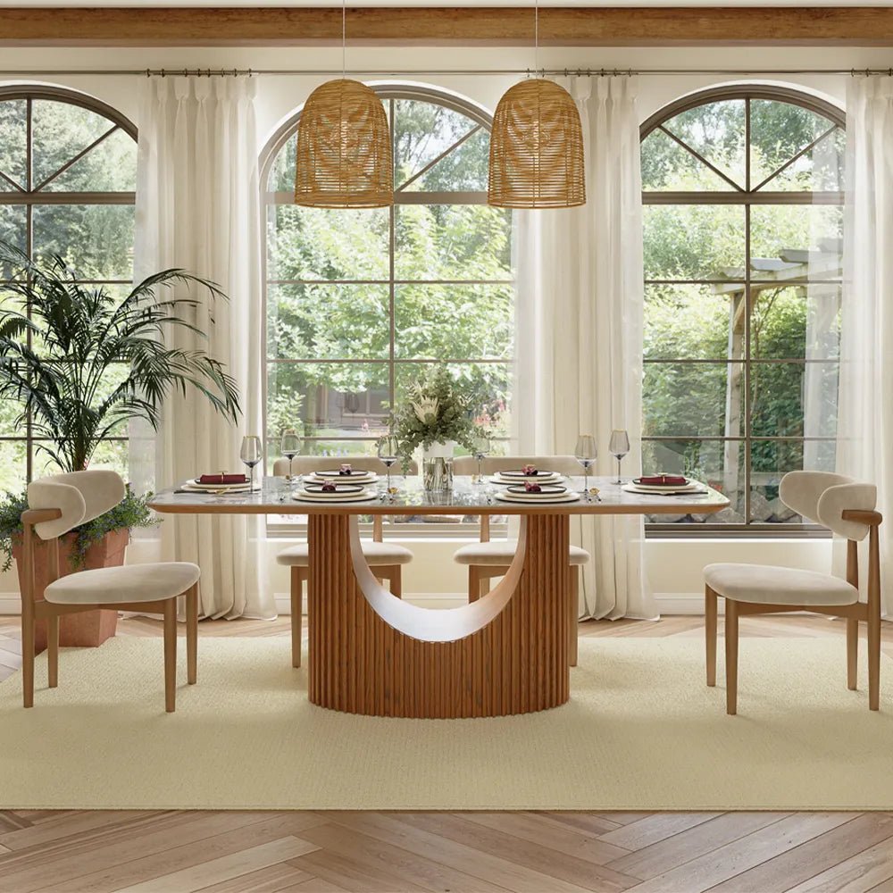 Silva Glossy Sintered Stone Dining Table - Exclusivia