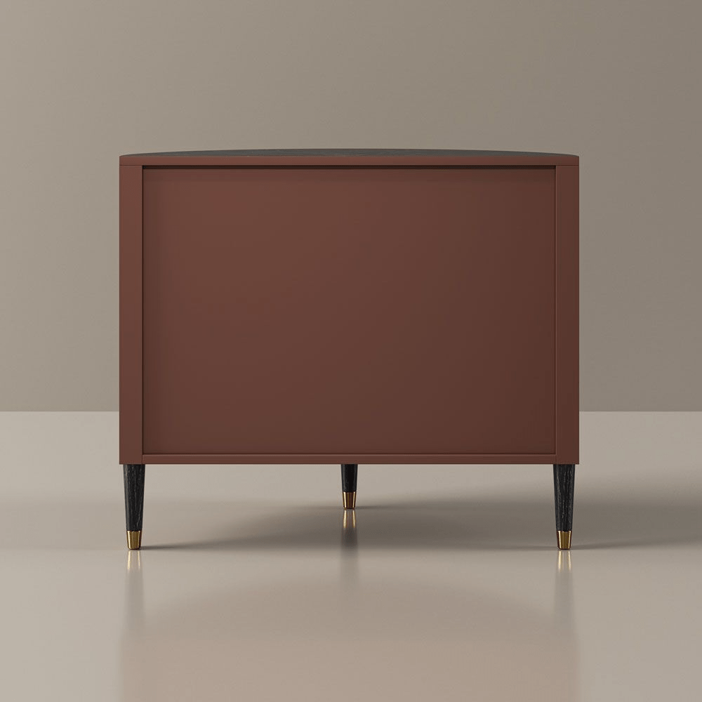 Silva Mid - Century Fluted Storage Cabinet - Exclusivia
