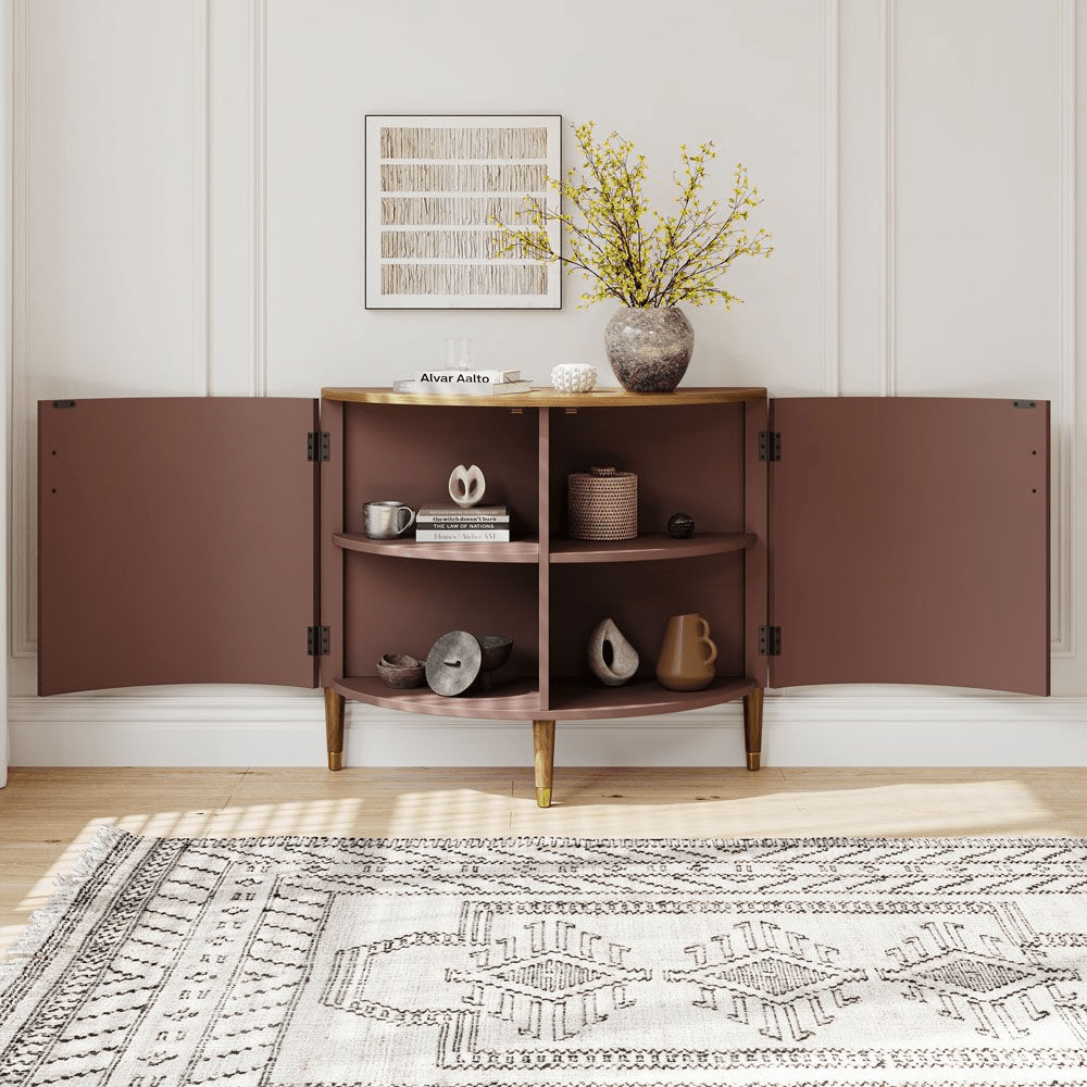 Silva Mid - Century Fluted Storage Cabinet - Exclusivia