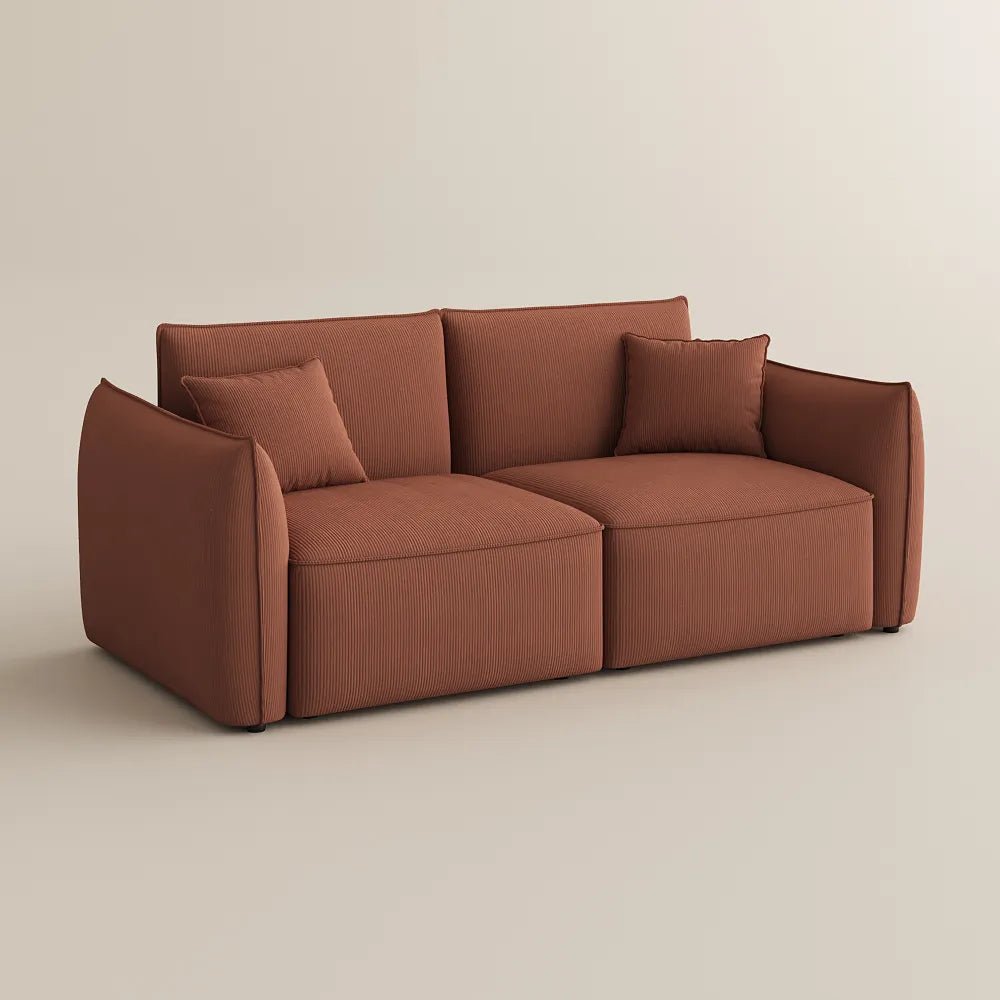 Silva Modular Deep Loveseat Sofa with Thin Armrests - Exclusivia