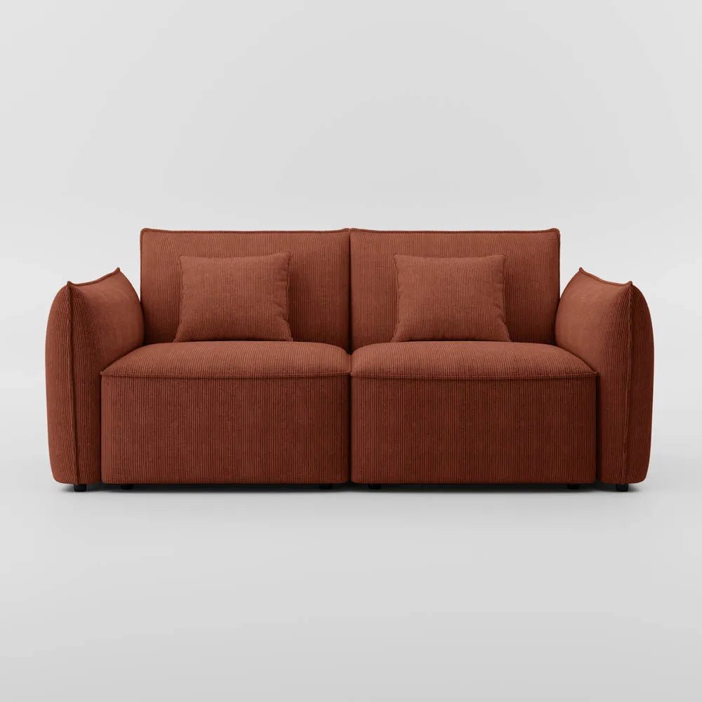 Silva Modular Deep Loveseat Sofa with Thin Armrests - Exclusivia