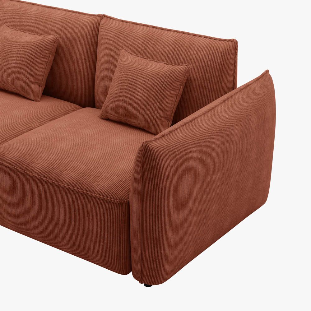 Silva Modular Deep Loveseat Sofa with Thin Armrests - Exclusivia
