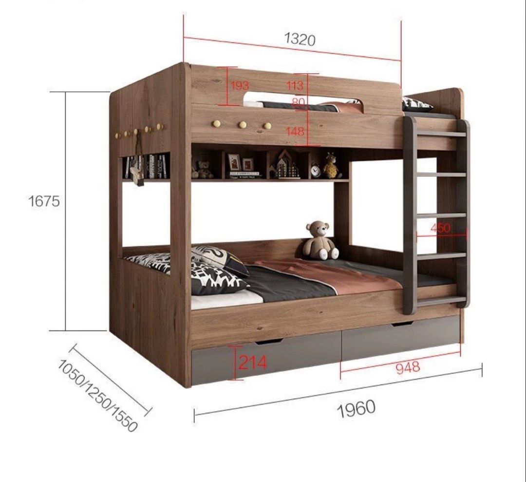 Slate Double Decker Bedframe - Exclusivia