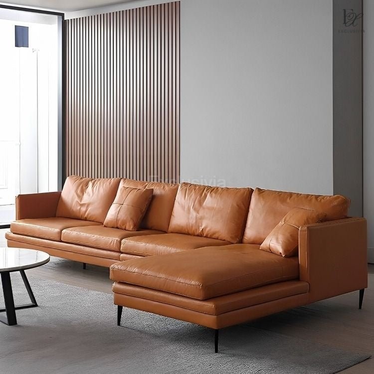 Sofa 4 Seater L Shape Feather Sofa - Exclusivia