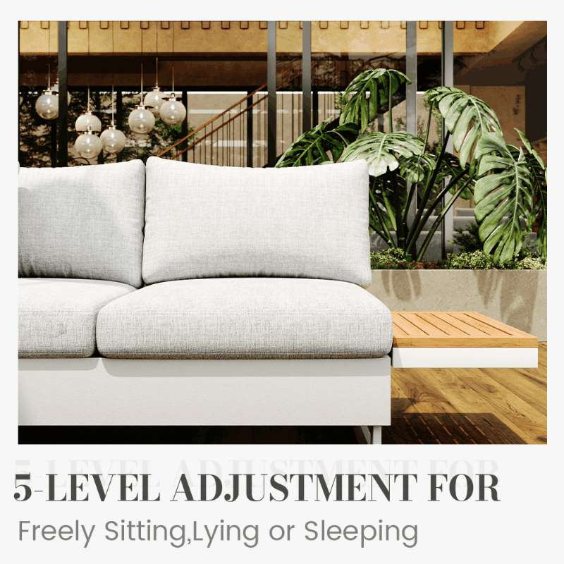 WalnutBay 3-Seater Outdoor Recliner Sofa