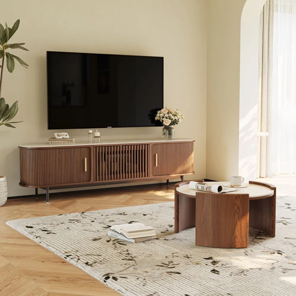 Solara 100 cm Round Matte Coffee Table - Exclusivia