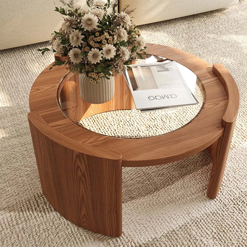 Solara 100 cm Round Matte Coffee Table - Exclusivia