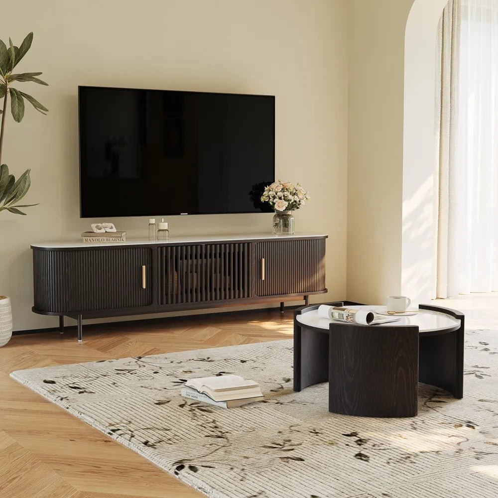 Solara 100 cm Round Matte Coffee Table - Exclusivia