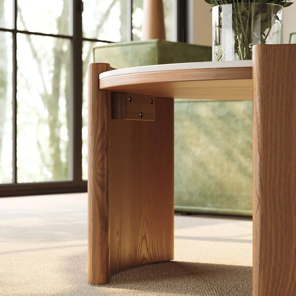 Solara 100 cm Round Matte Coffee Table - Exclusivia