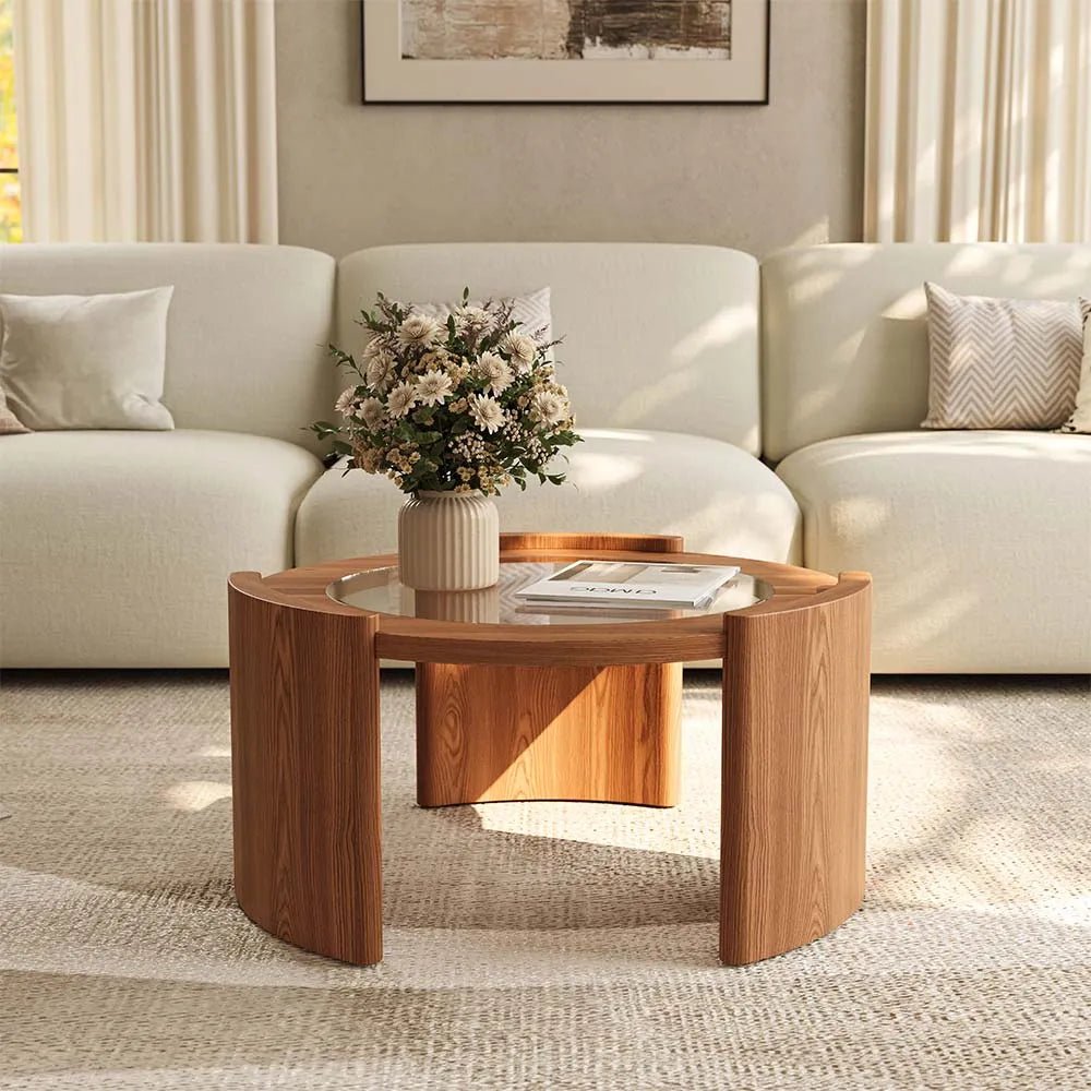 Solara 100 cm Round Matte Coffee Table - Exclusivia