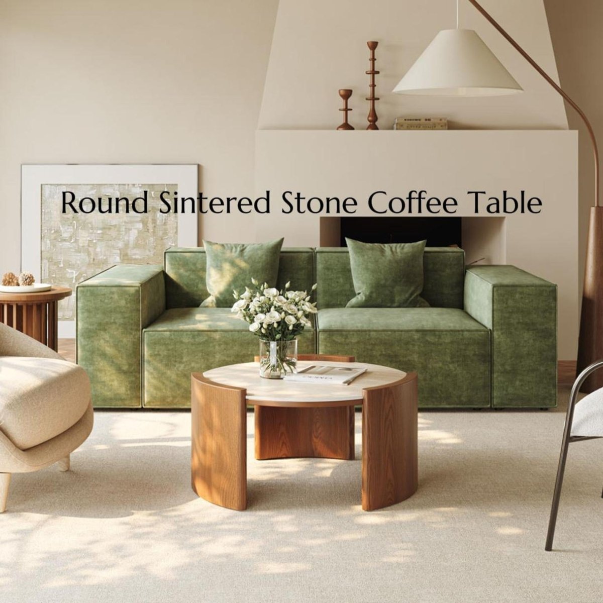 Solara 100 cm Round Matte Coffee Table - Exclusivia