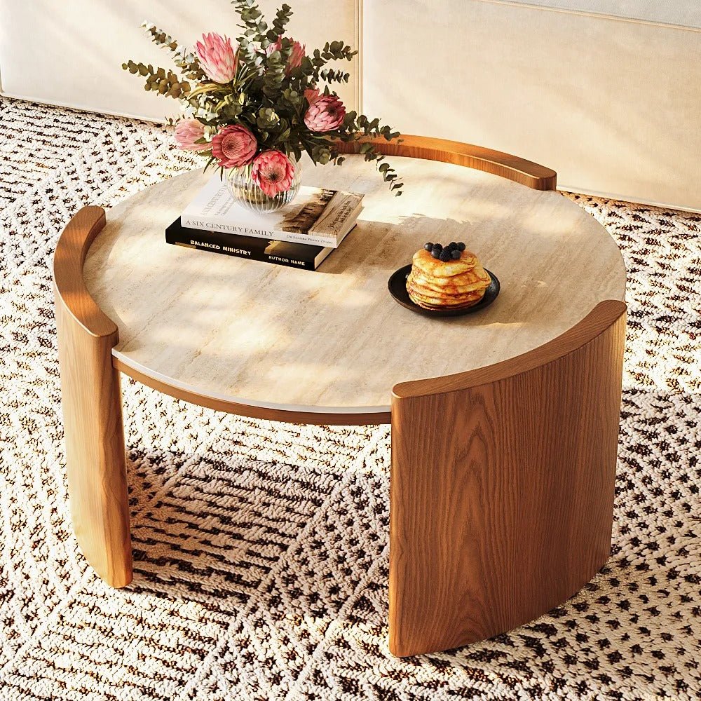 Solara 100 cm Round Matte Coffee Table - Exclusivia