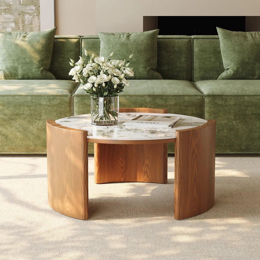 Solara 100 cm Round Matte Coffee Table - Exclusivia