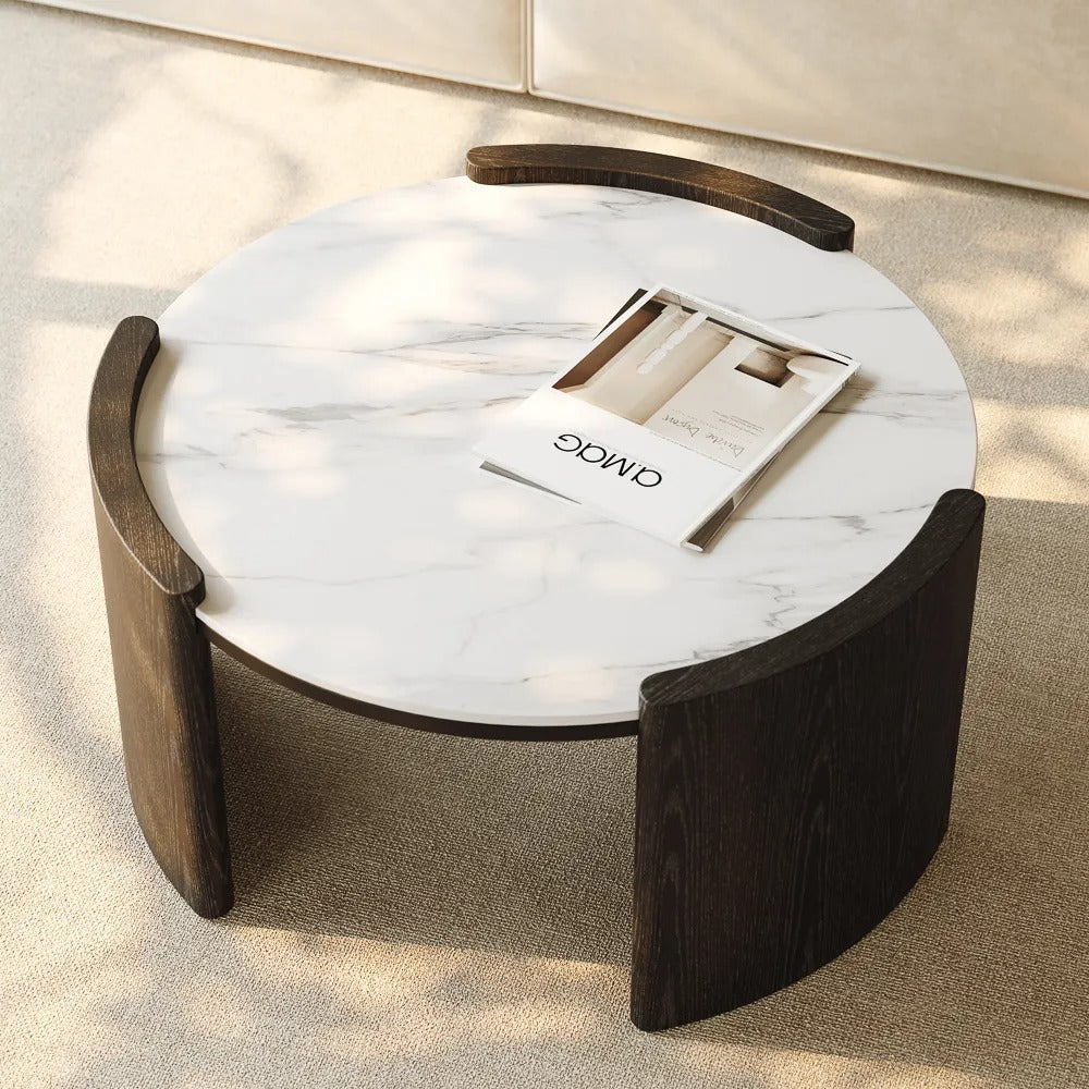 Solara 100 cm Round Matte Coffee Table - Exclusivia