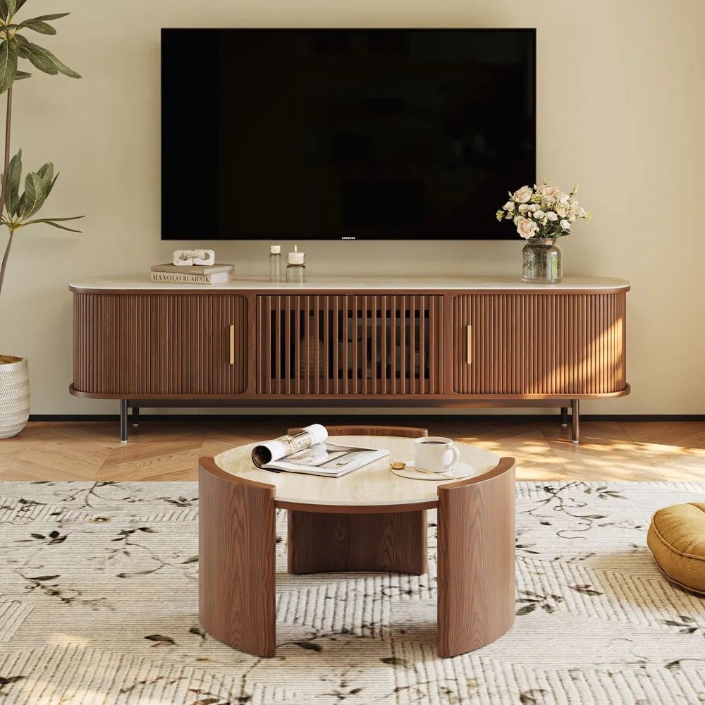 Solara 100 cm Round Matte Coffee Table - Exclusivia