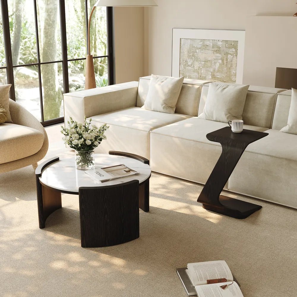 Solara 100 cm Round Matte Coffee Table - Exclusivia