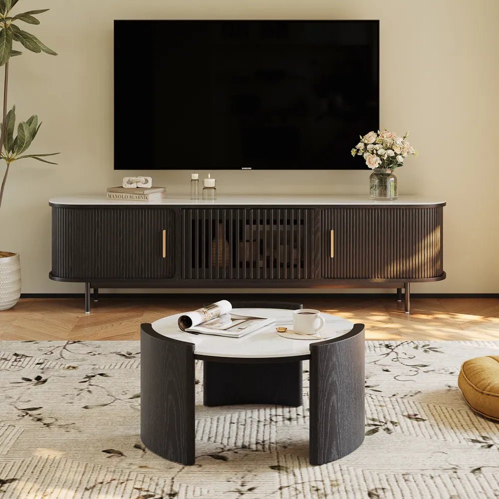 Solara 100 cm Round Matte Coffee Table - Exclusivia