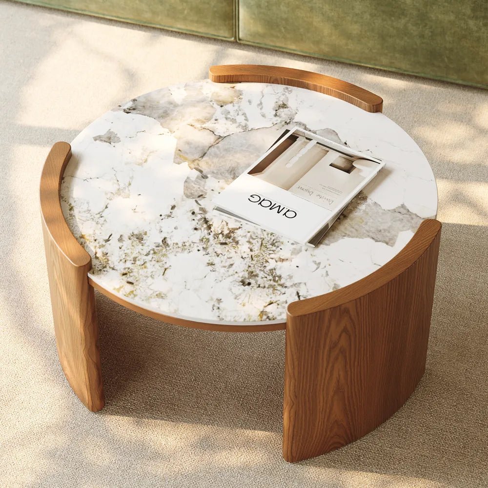 Solara 100 cm Round Matte Coffee Table - Exclusivia