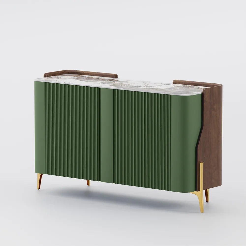 Solara 146 cm Modern Storage Sideboard with Sintered Stone Top - Exclusivia
