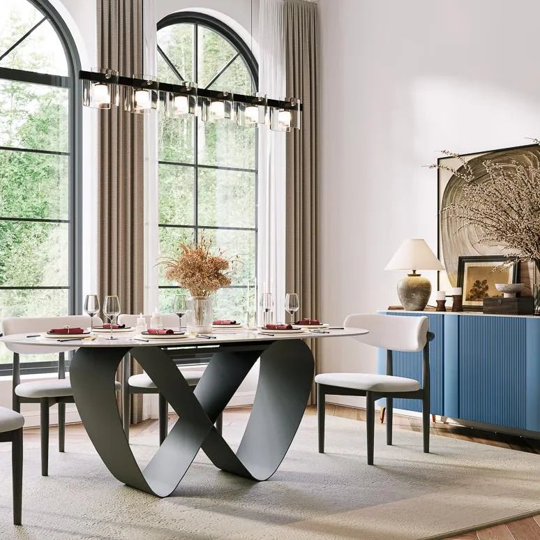 Solara 146 cm Modern Storage Sideboard with Sintered Stone Top - Exclusivia