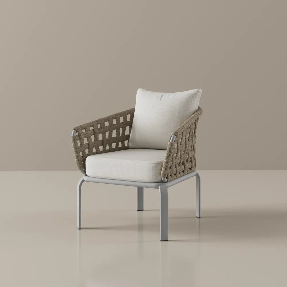 Solara Outdoor Lounge Chair — 75 cm Modern Wicker Armchair - Exclusivia