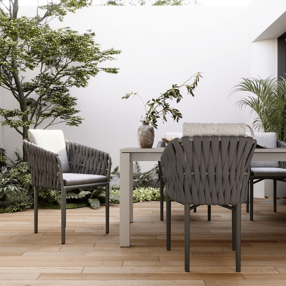 Solaro 60 cm Outdoor Wicker Chair — Set of 2 - Exclusivia
