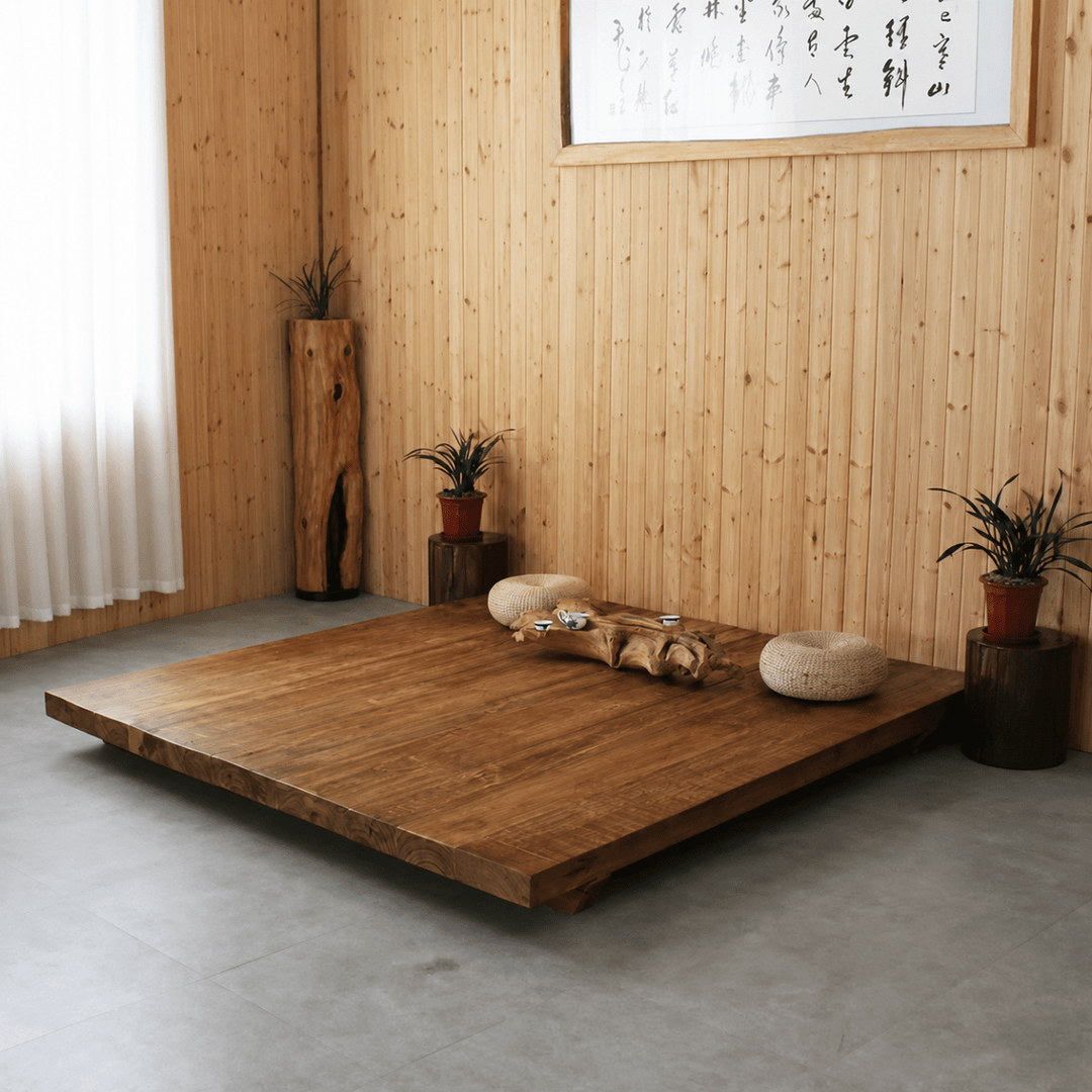 Solen Minimalist Solid Wood Platform Bedframe - Exclusivia