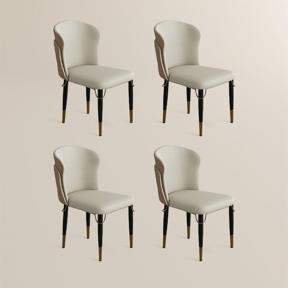 Solena Pair of Modern Upholstered Dining Chairs - Exclusivia