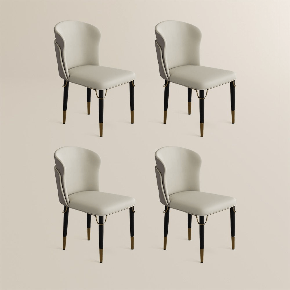 Solena Pair of Modern Upholstered Dining Chairs - Exclusivia
