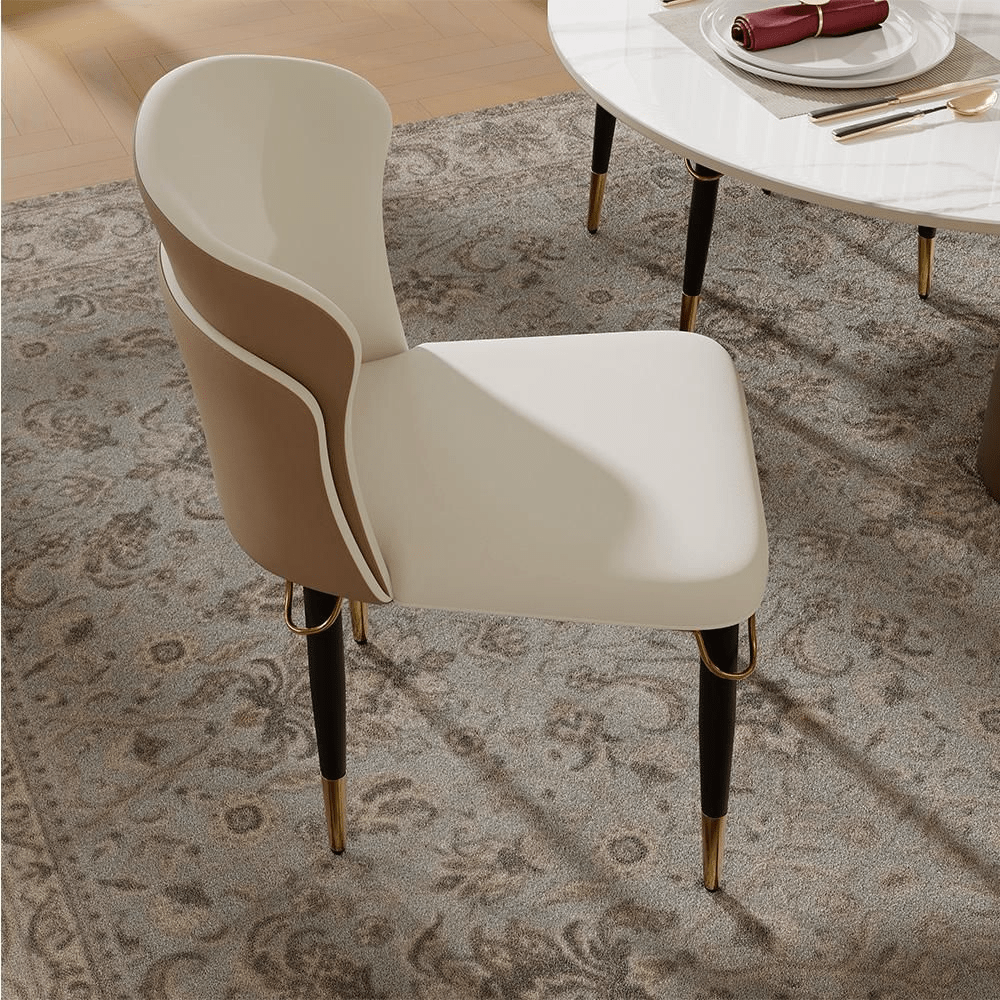 Solena Pair of Modern Upholstered Dining Chairs - Exclusivia