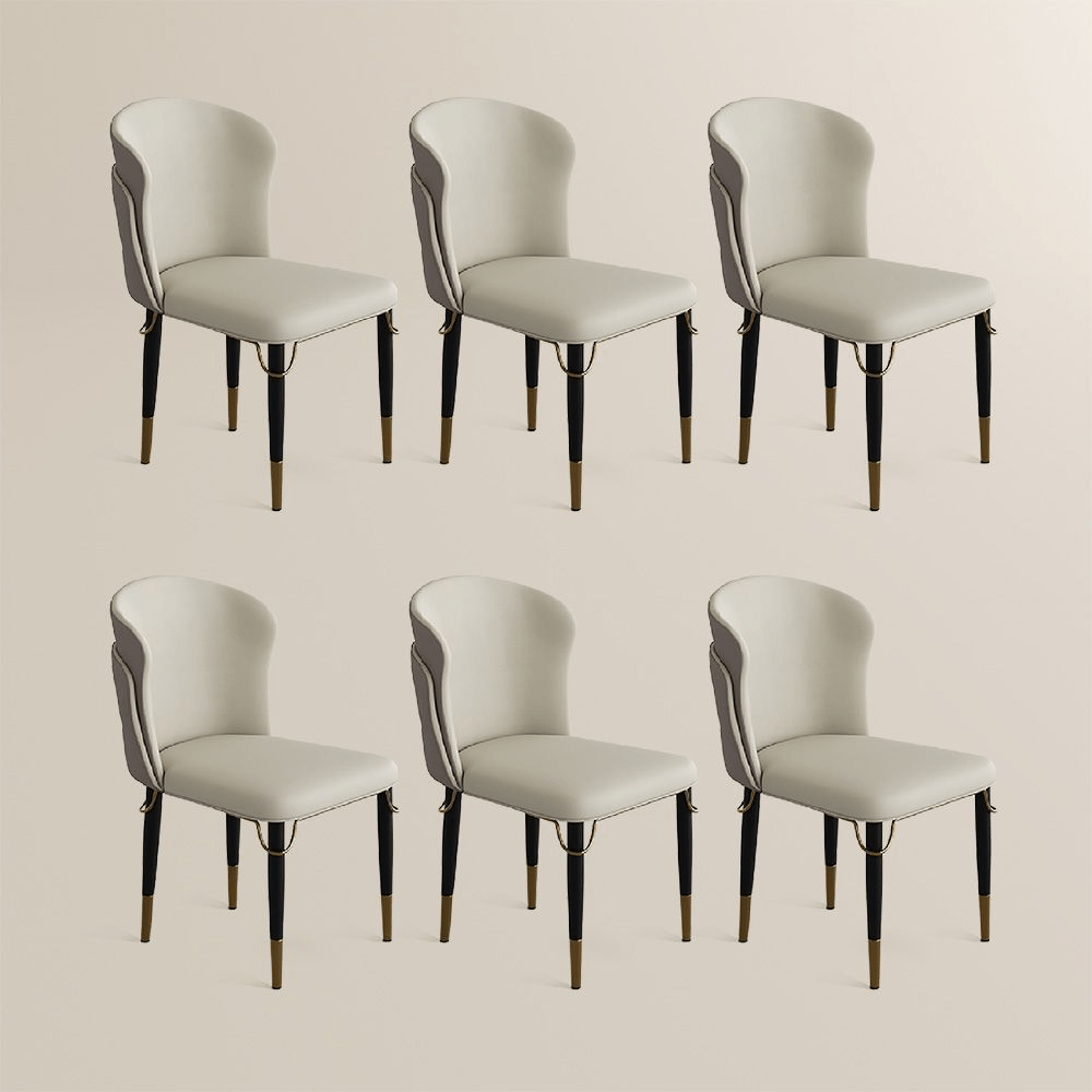 Solena Pair of Modern Upholstered Dining Chairs - Exclusivia