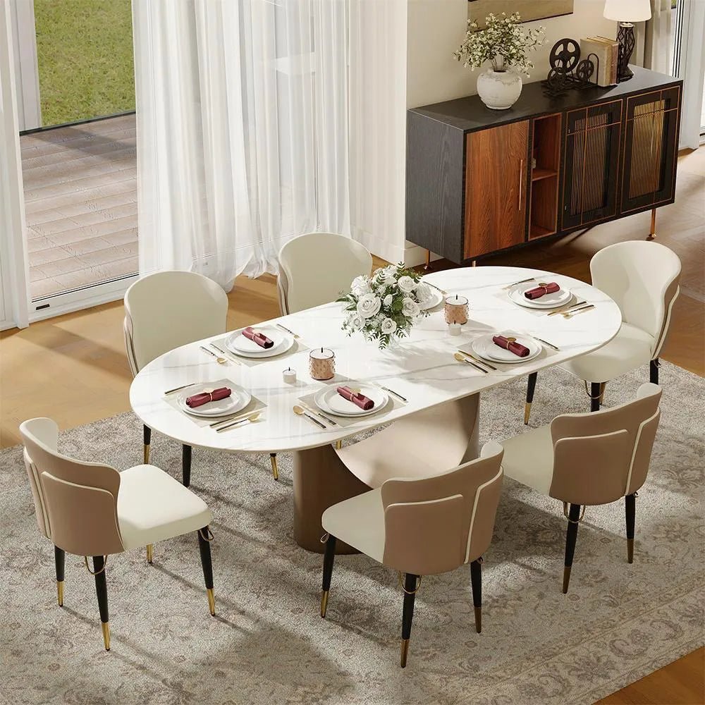 Solena Pair of Modern Upholstered Dining Chairs - Exclusivia