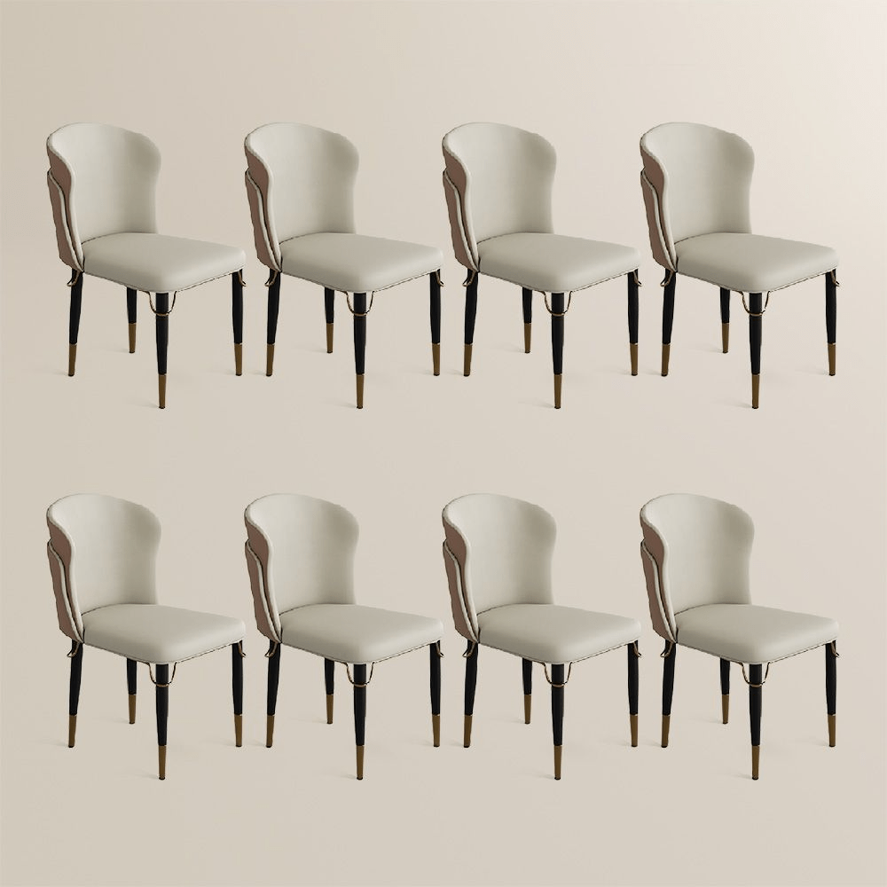 Solena Pair of Modern Upholstered Dining Chairs - Exclusivia