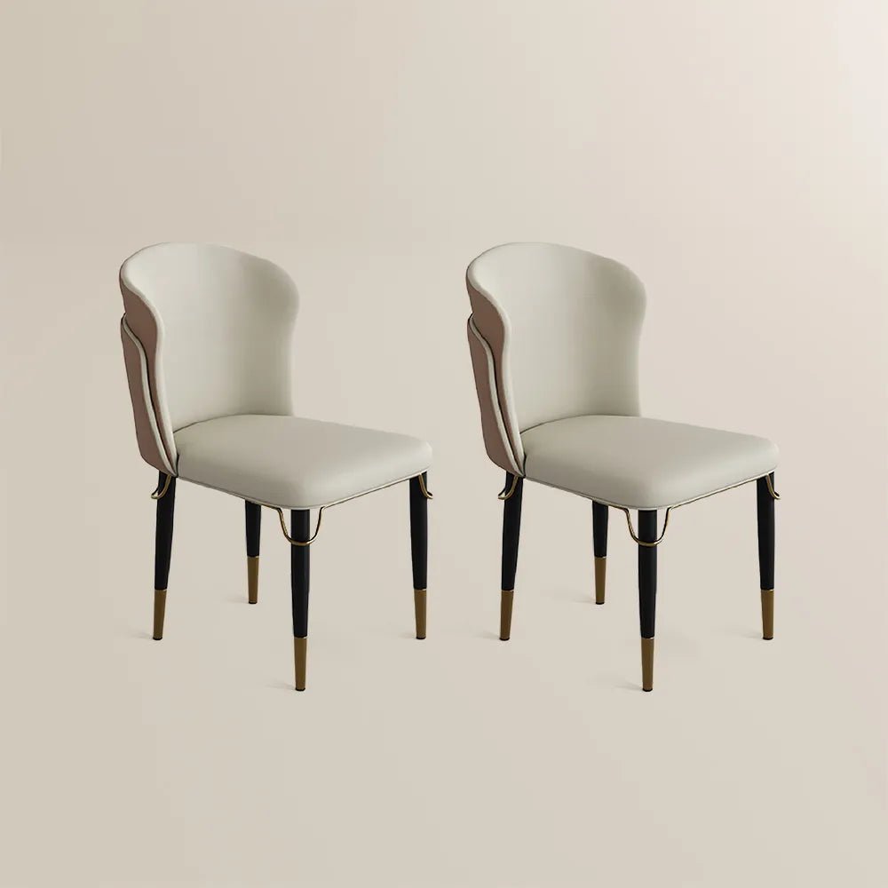 Solena Pair of Modern Upholstered Dining Chairs - Exclusivia
