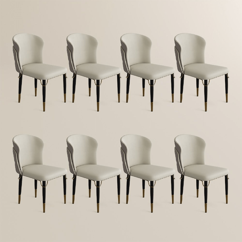 Solena Pair of Modern Upholstered Dining Chairs - Exclusivia