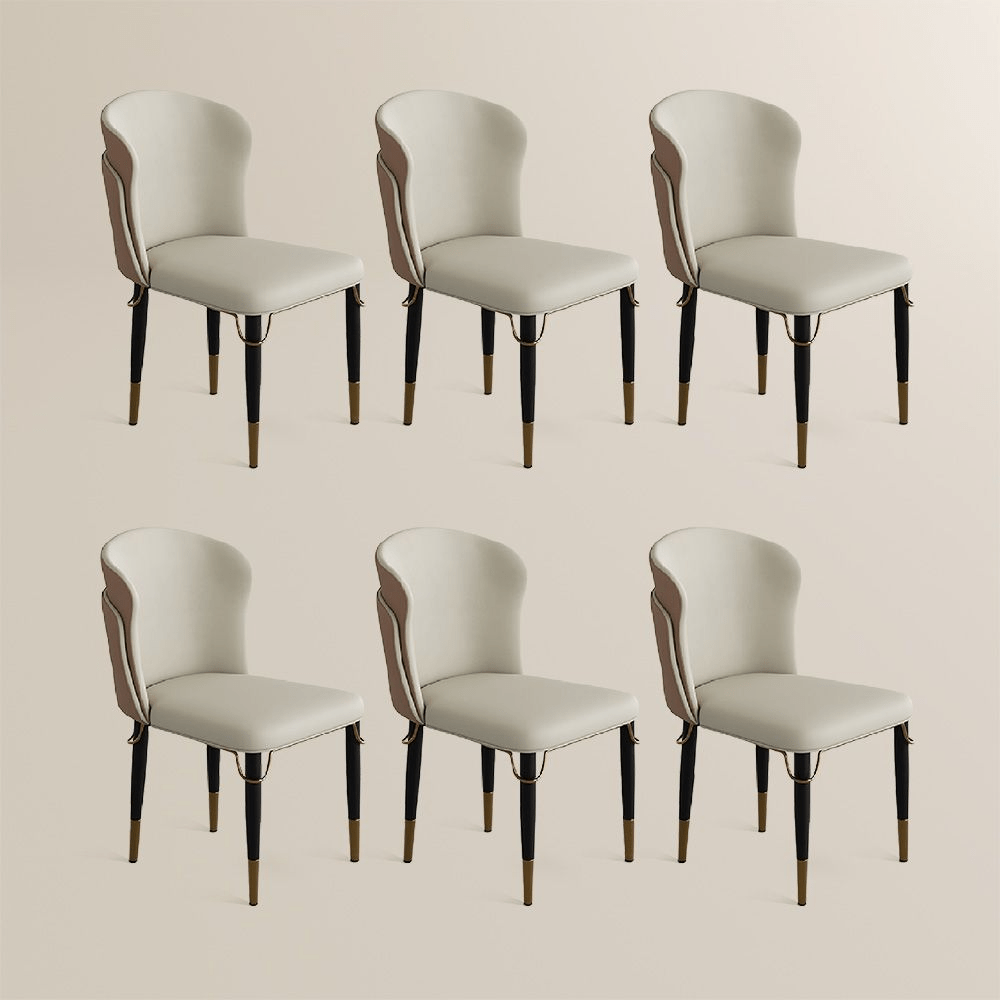 Solena Pair of Modern Upholstered Dining Chairs - Exclusivia