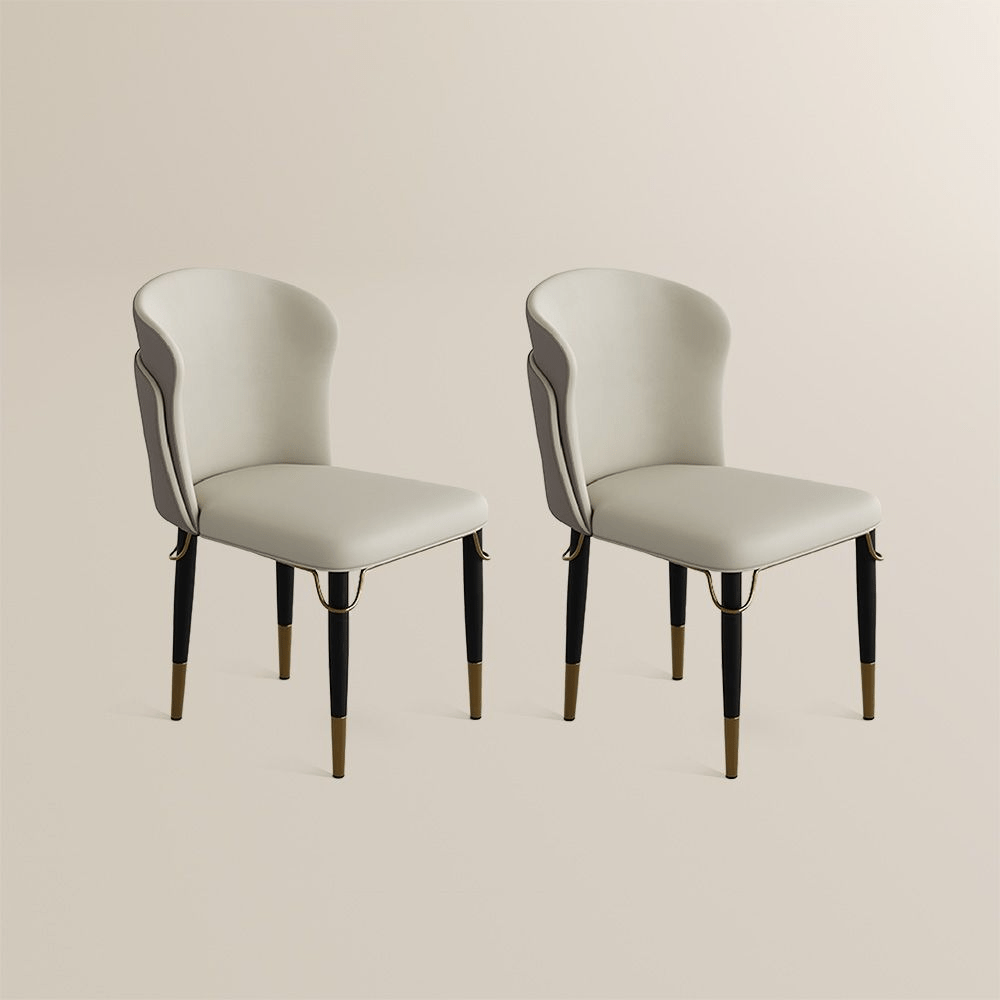 Solena Pair of Modern Upholstered Dining Chairs - Exclusivia