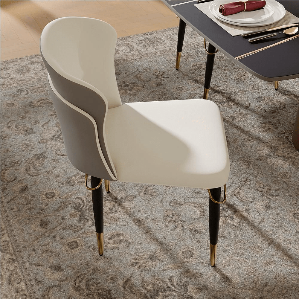 Solena Pair of Modern Upholstered Dining Chairs - Exclusivia